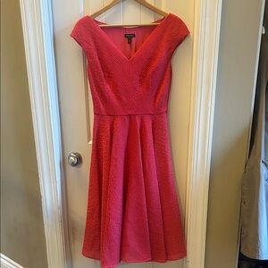 Escada textured fit and flare dress
